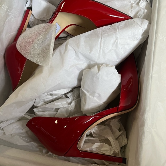Authentic Jimmy Choo Liz 100cm Red Patent Leather - Picture 4 of 10